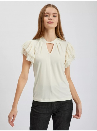 Блуза в кремав цвят