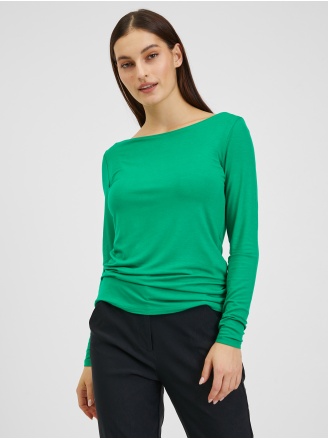 Зелена тениска с дълъг ръкав