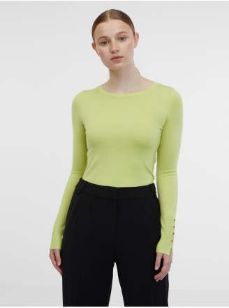 Свелозелен пуловер