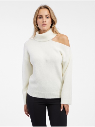 Пуловер с голо рамо