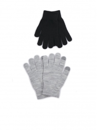 Комплект от два чифта ръкавици в черно и сиво