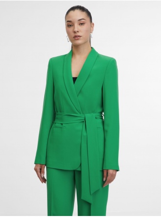 Зелено сако с колан