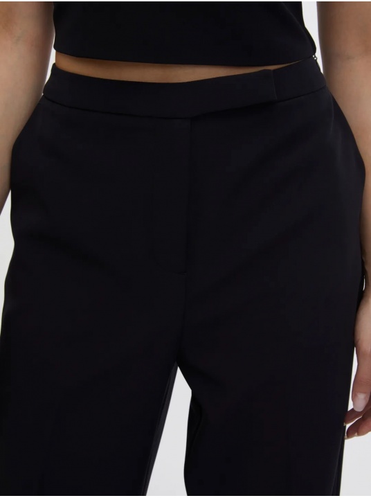 Черен широк панталон - изглед 2