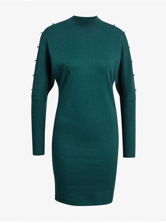 Зелена рокля от лурекс - изглед 5