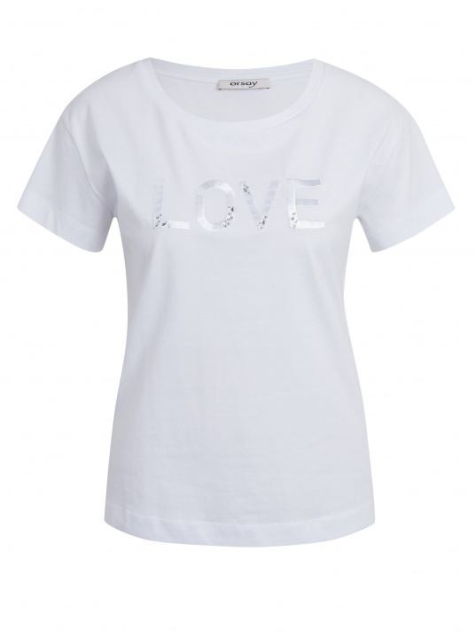 Бяла тениска с надпис - изглед 5