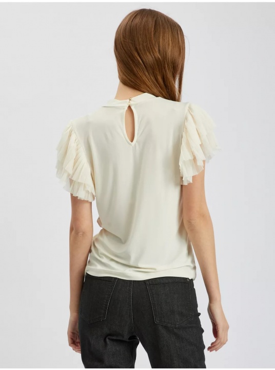 Блуза в кремав цвят - изглед 3