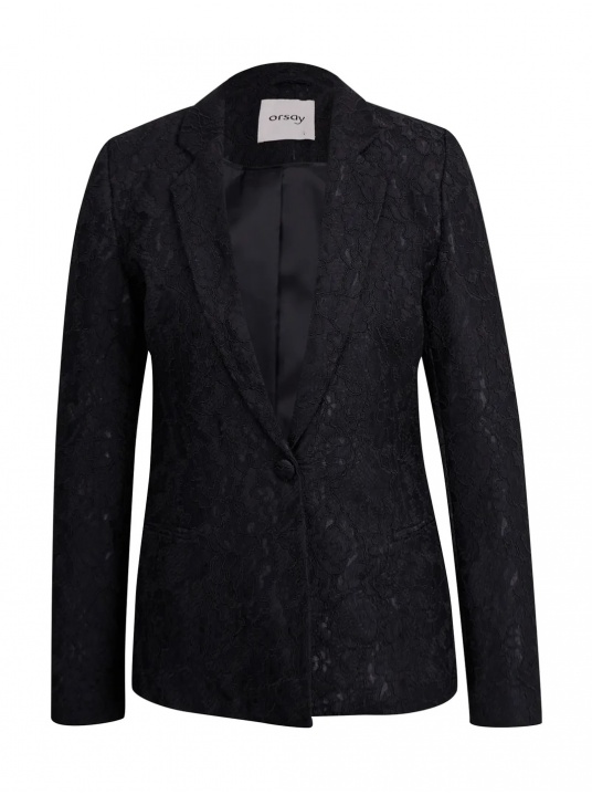Черно сако с бродерия - изглед 5