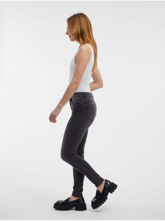 Сиви дънки Slim fit - изглед 4