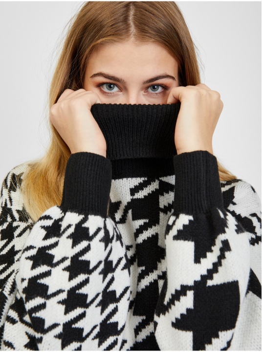 Пепитен пуловер - изглед 2