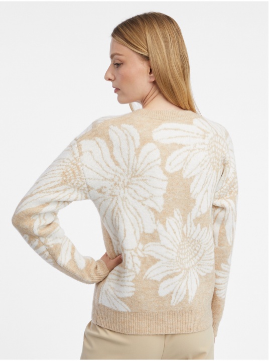 Пуловер на цветя - изглед 3
