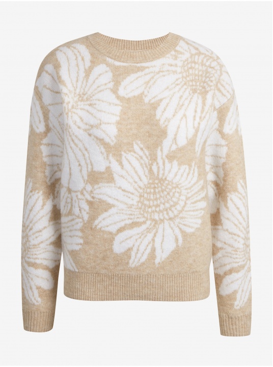 Пуловер на цветя - изглед 5