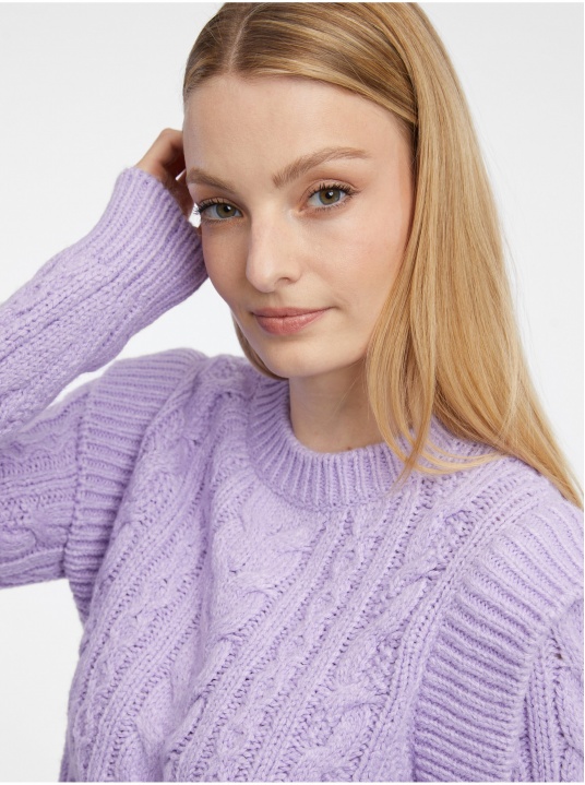 Светлолилав пуловер - изглед 2
