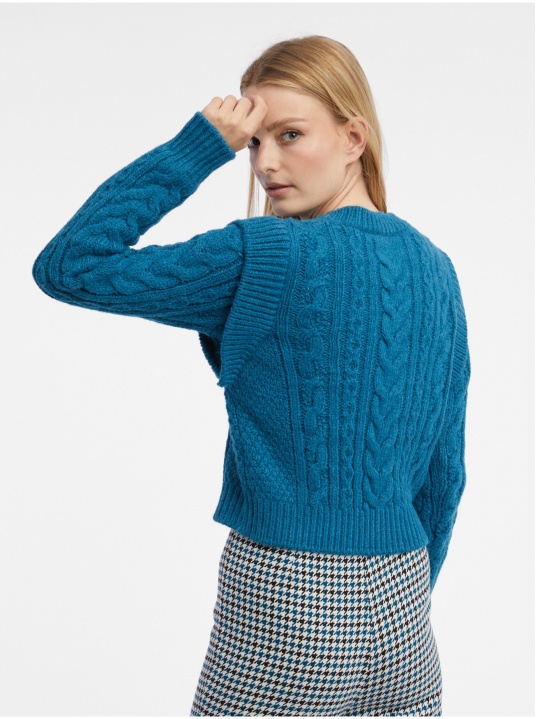 Къс пуловер - изглед 3
