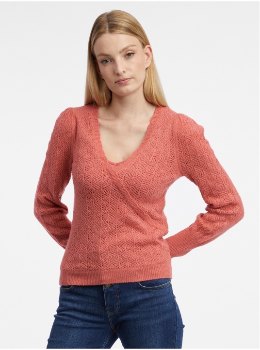 Оранжев пуловер - изглед 1