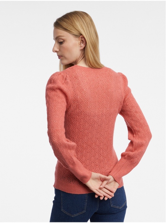 Оранжев пуловер - изглед 3