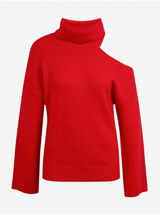 Пуловер с голо рамо - изглед 5