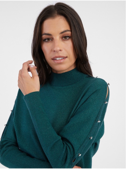 Блестящ пуловер - изглед 2
