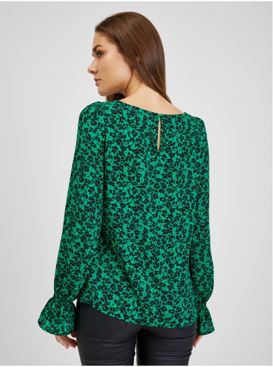Зелена блуза на цветя - изглед 3