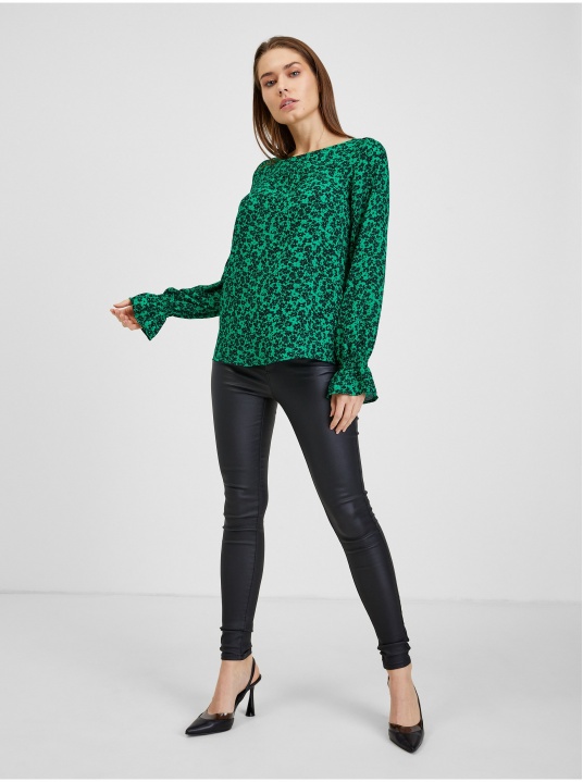 Зелена блуза на цветя - изглед 4